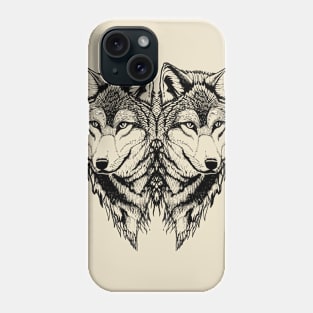 Twin wolves Phone Case