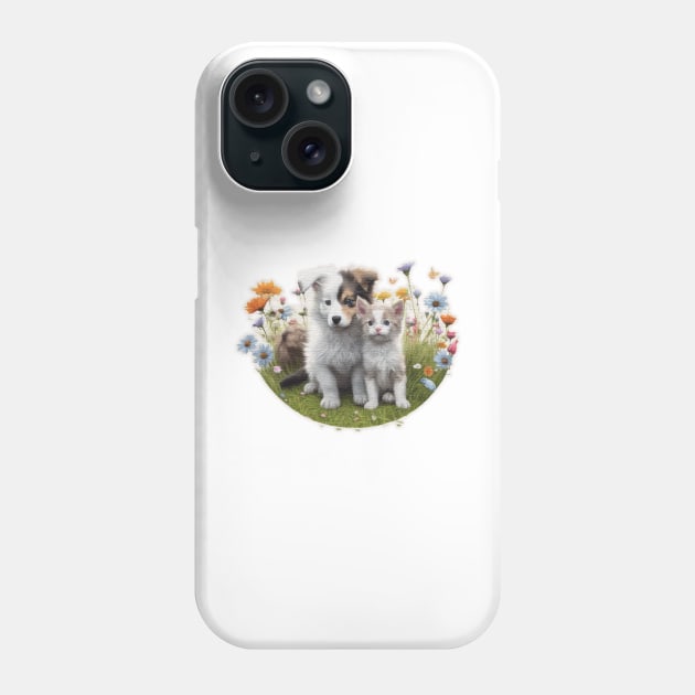 farm puppy and a kitten Phone Case by JnS Merch Store