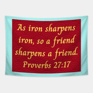 Bible Verse Proverbs 27:17 Tapestry