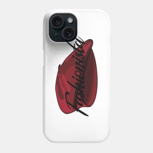 Red French Beret with the word 'Fashionista' in it Phone Case