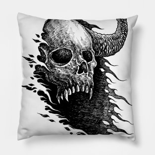 drawing skull Pillow