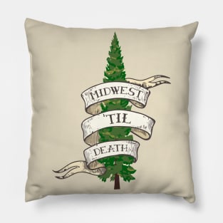 Midwest Til Death ))(( Midwest Pride Design Pillow