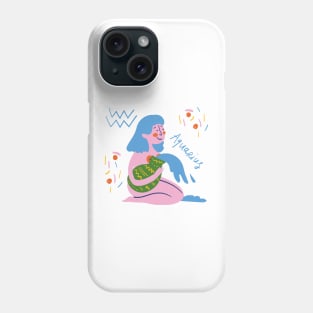 Zodiac sign - Aquarius Phone Case