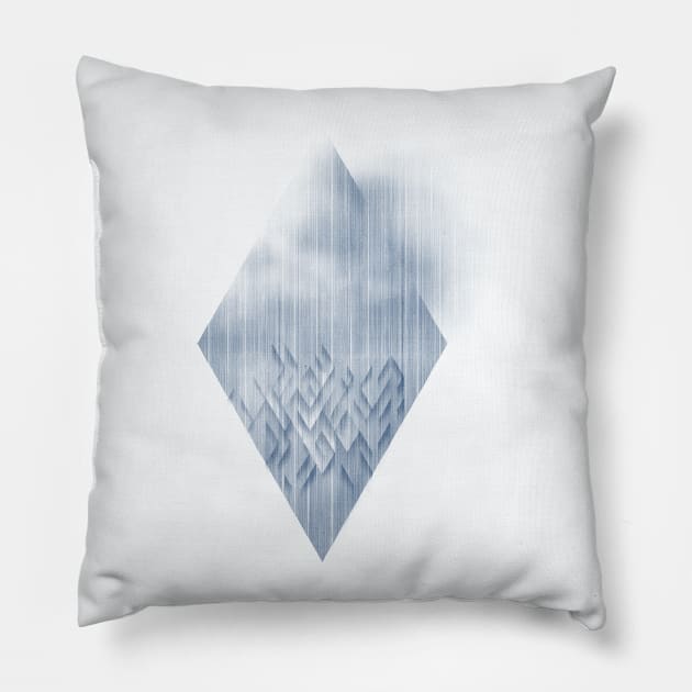 Abstract landscape Pillow by Natalatrala