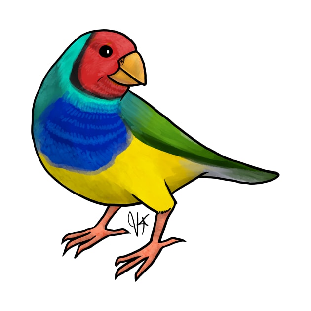 Bird - Finch - Gouldian by Jen's Dogs Custom Gifts and Designs