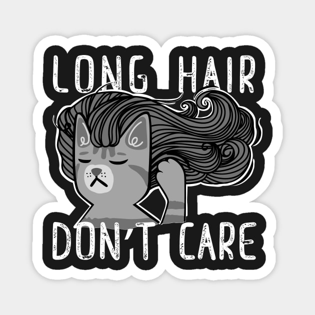Long Hair Don't Care Magnet by SusanaDesigns