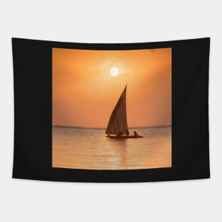 Sunrise fishermen - Zanzibar #1 Tapestry