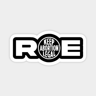 Roe v. Wade Supreme Court Abortion Constitution White Logo Magnet