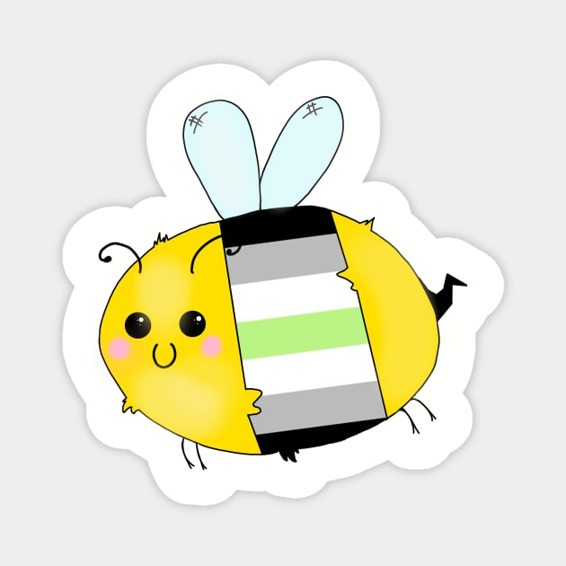 Pride Bees - Agender Magnet by Rendi_the_Graye