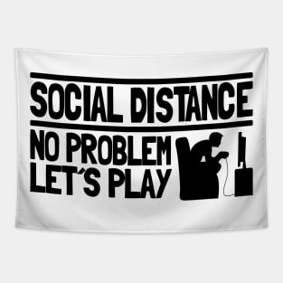 Social Distancing Distance No Problem Gaming Team Gamer Corona Tapestry