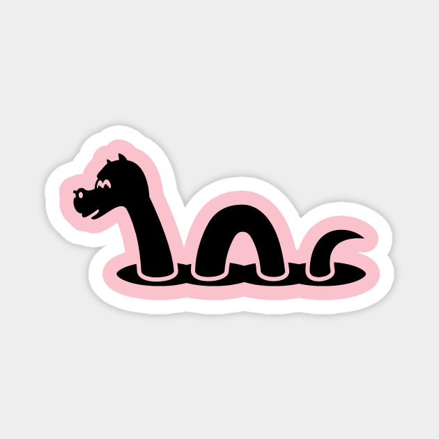 Cute Little Sea Dragon (black) Magnet by schlag.art