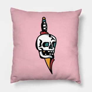 knife skull Pillow