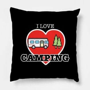 I Love Camping - Heart and Class A Pillow