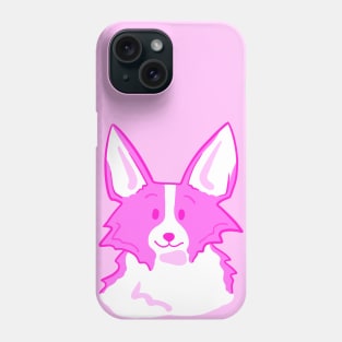 Super Cute Pink Corgi Face! Phone Case