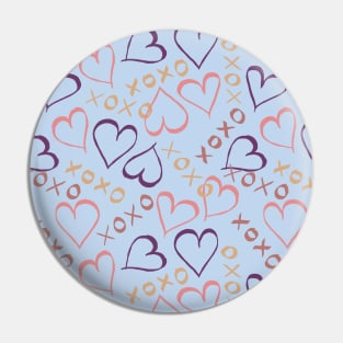 Love Hearts, XOXO - Blue Pin