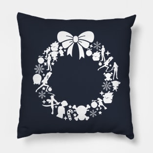 One Piece Christmas Wreath Pattern Pillow