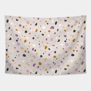 Neutral and purple abstract terrazzo texture Tapestry