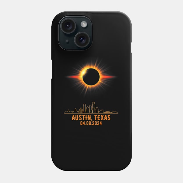 Total Solar Eclipse 04.08.2024 Austin Texas Phone Case by Diana-Arts-C