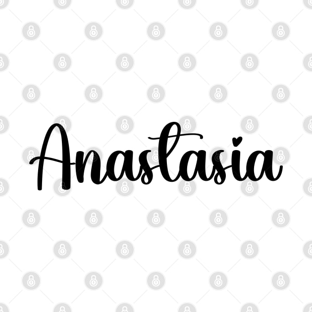 Anastasia, Typography Name by Arabic calligraphy Gift 