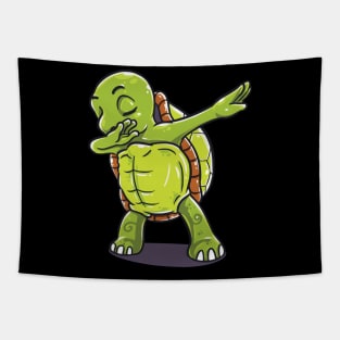 Funny dabbing turtle dab dance gift Tapestry