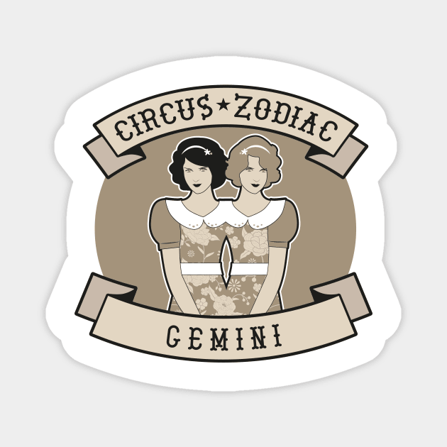 Zodiac Circus. Gemini Magnet by LaInspiratriz