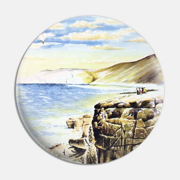 South Coast, Western Australia Vintage Poster Pin by vintagetreasure