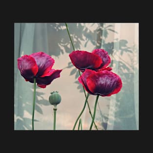 Outdoor Still Life With Poppies T-Shirt