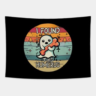 I Found This Humerus, Funny Halloween Party,Happy Halloween Day,Funny Spooky Vibes, Funny Pumpkin Gift Tapestry