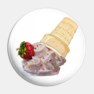 Melted ice-cream (chocolate, strawberry & sprinkles) Pin