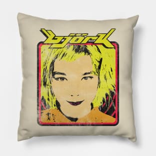 Bjork post punk comic art Pillow