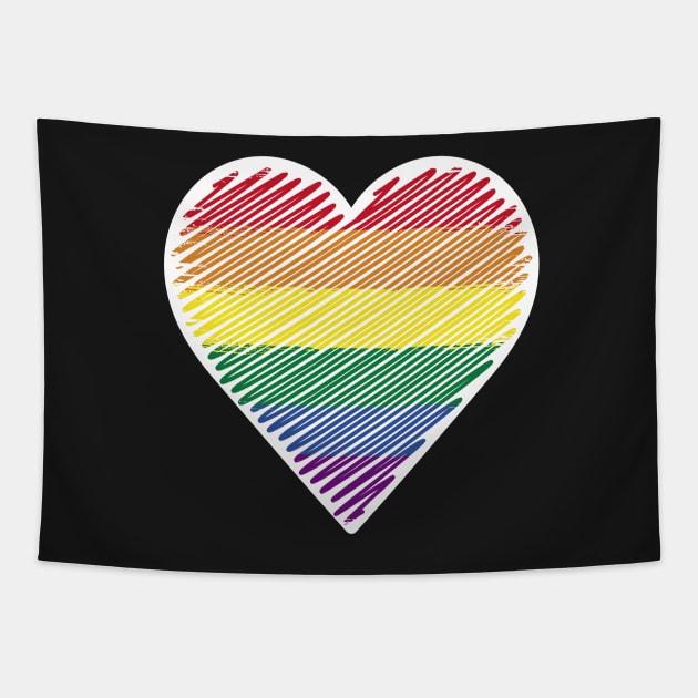 Gay - Lgbt Pride Heart Tapestry by jeshiolip