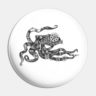 Fletcher the Steampunk Octopus Pin