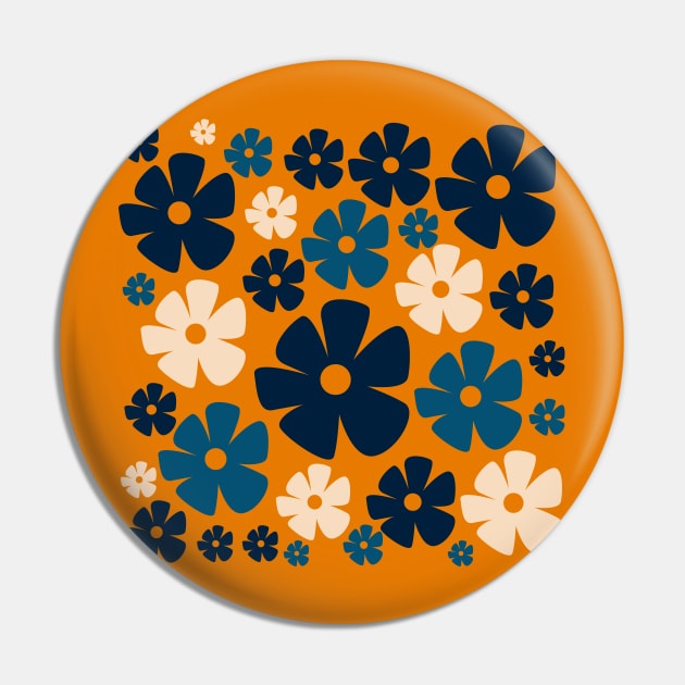 Orange and blue abstract flowers Pin by ampp