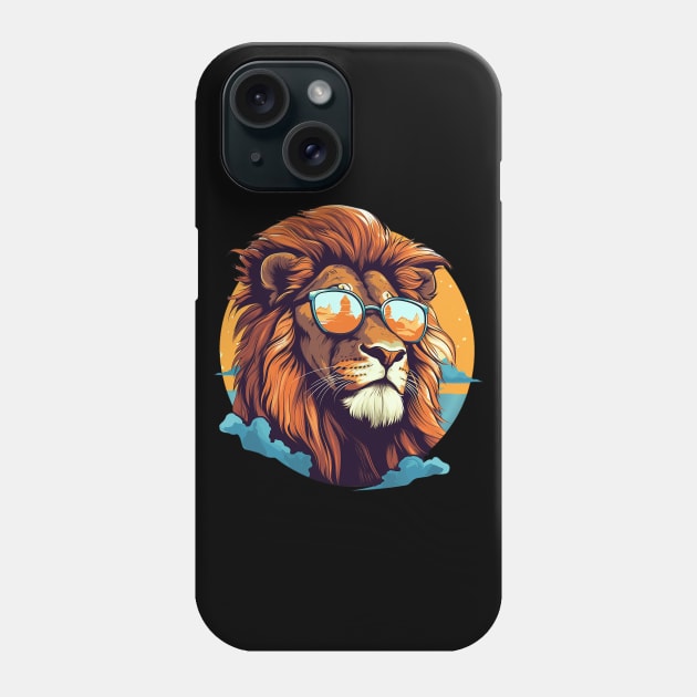 cool lion Phone Case by lets find pirate