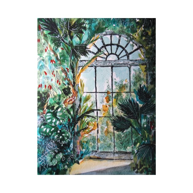 Greenhouse watercolor by Kuhtina