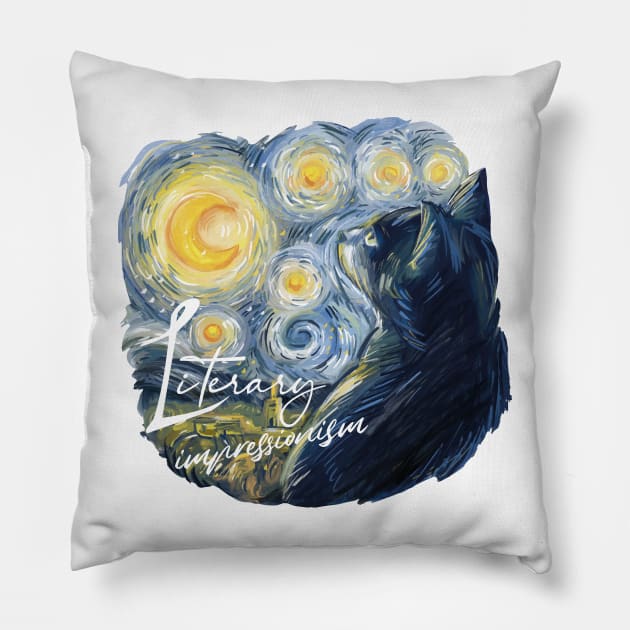 Impressionism Cat Pillow by ArtRoute02