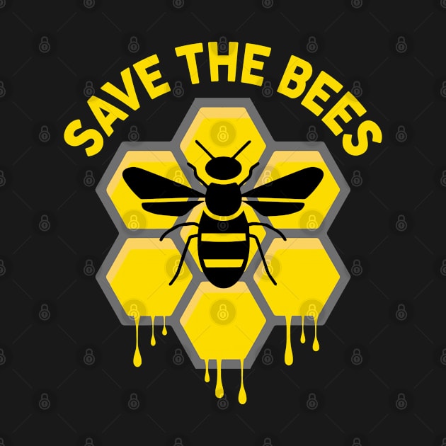 Save the Bees Environmentalist T-Shirt by PrimedesignsArt 