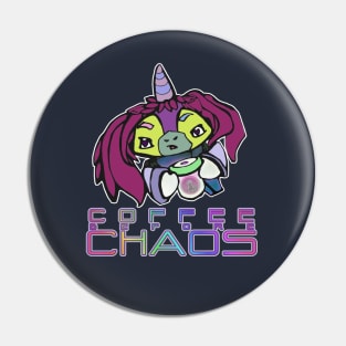 Coffee Before Chaos Unicorn Pin