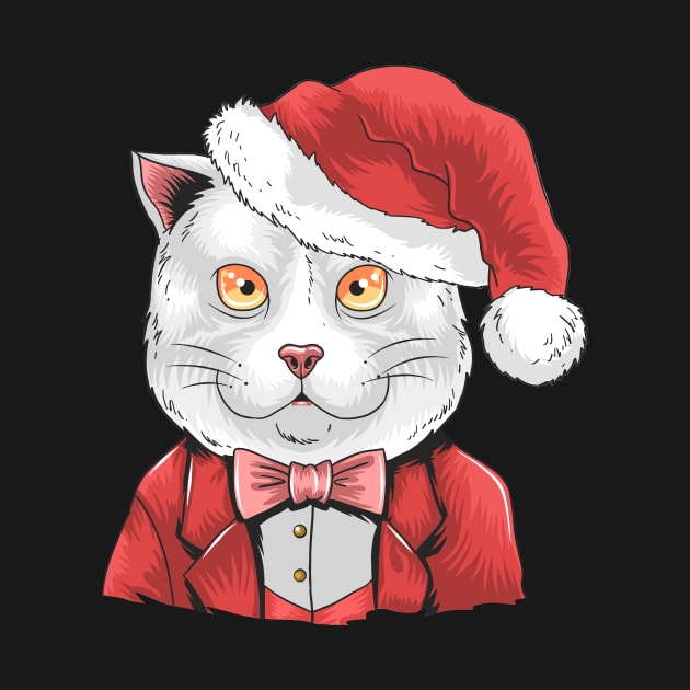 Christmas Cat Santa Hat by CoApparel