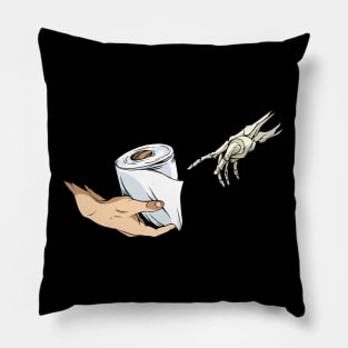 CREATION OF ADAM TOILET PAPER Pillow