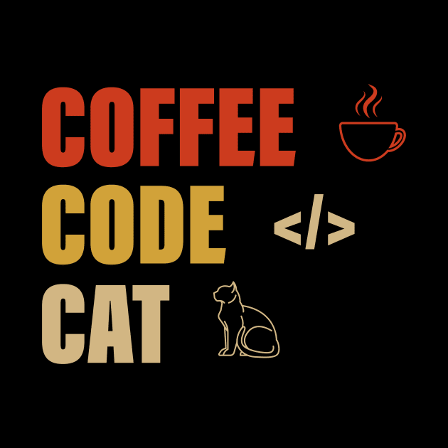 COFFEE CODE CAT by Meow Meow Cat