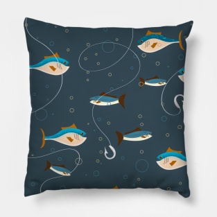 Cute fishing pattern. Pillow