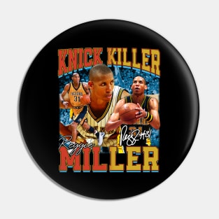 Reggie Miller Choke Sign Basketball Legend Signature Vintage Retro 80s 90s Bootleg Rap Style Pin