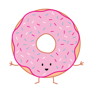 Pink Sprinkled Donut | by queenie's cards T-Shirt