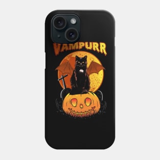 Vampurr Vampire Black Cat T-Shirt Halloween Tee Phone Case