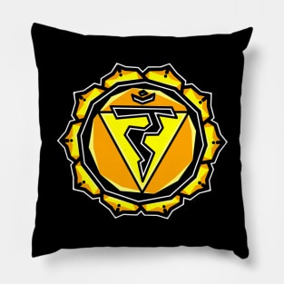 Solar Plexus Chakra Symbol - Sacred Yellow Lotus Flower - Manipura - Solar Plexus Pillow