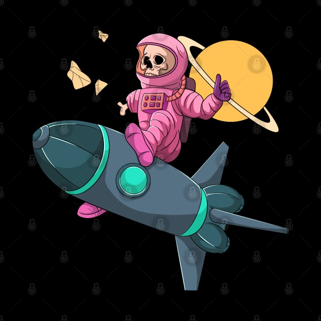 Zombie Space Astronaut Skull by Trendy Black Sheep