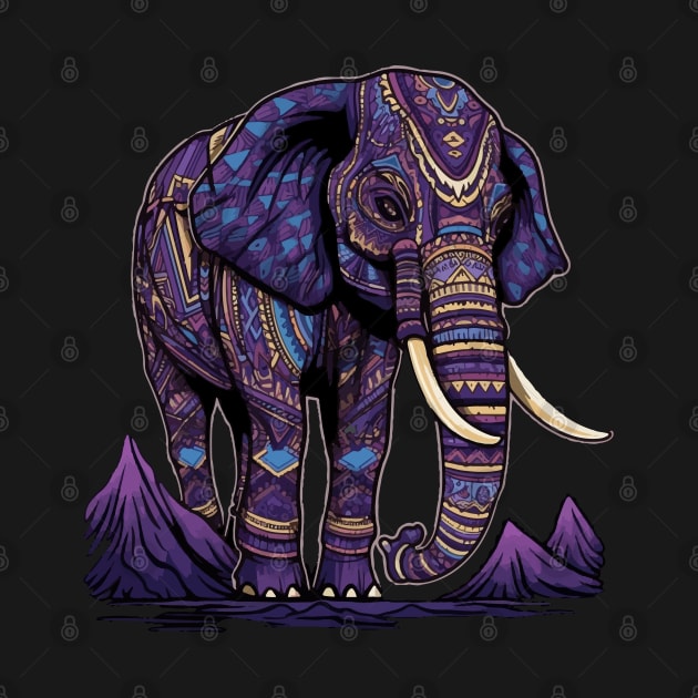 DMT Art Style Elephant by Obotan Mmienu