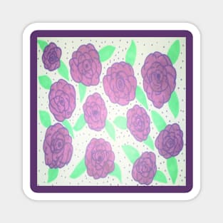 Purple Roses Magnet