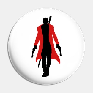 Dante Guns Red Coat Silhouette Pin